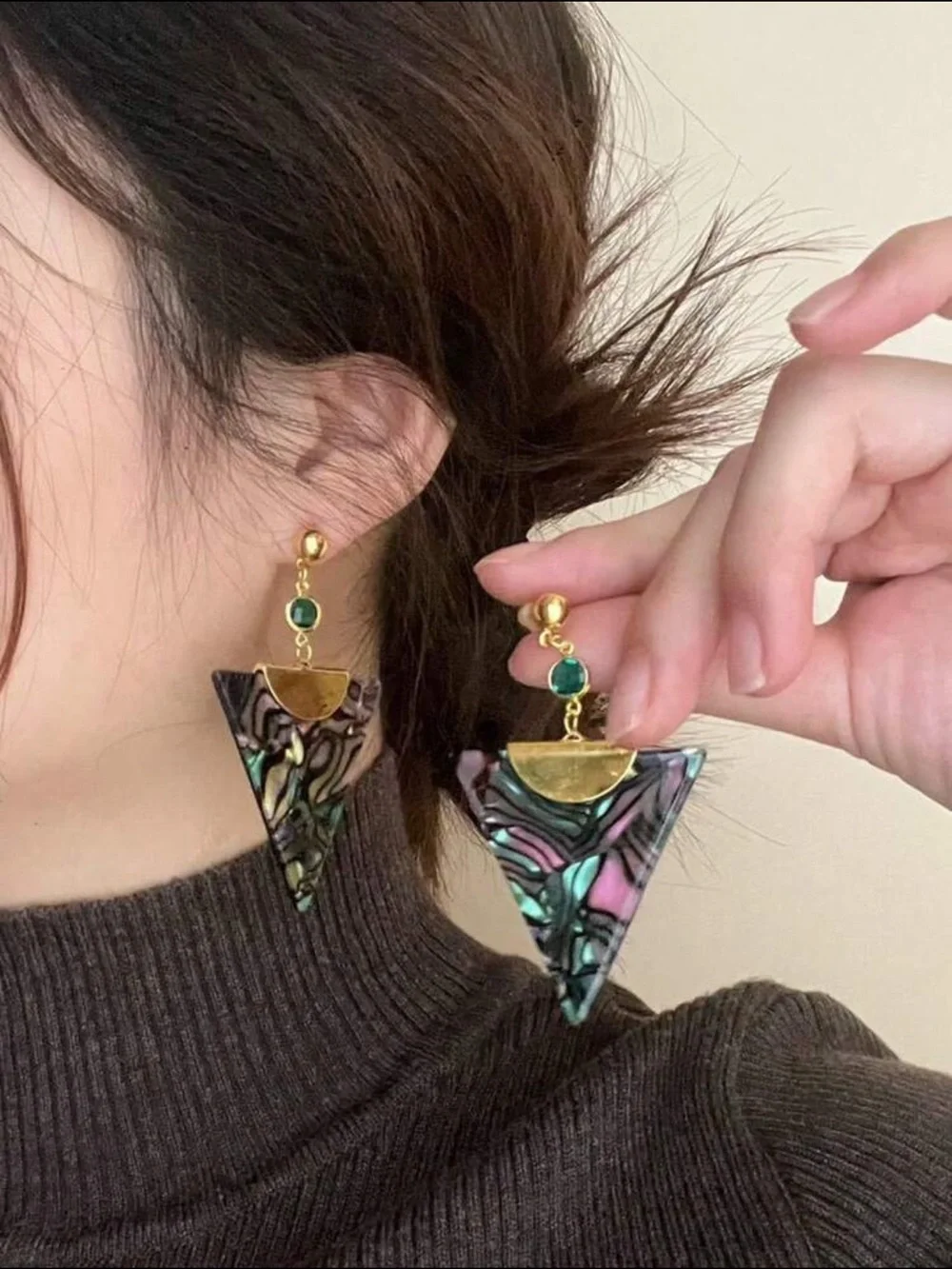  S925 Geometric Earrings - Picture 1 of 5
